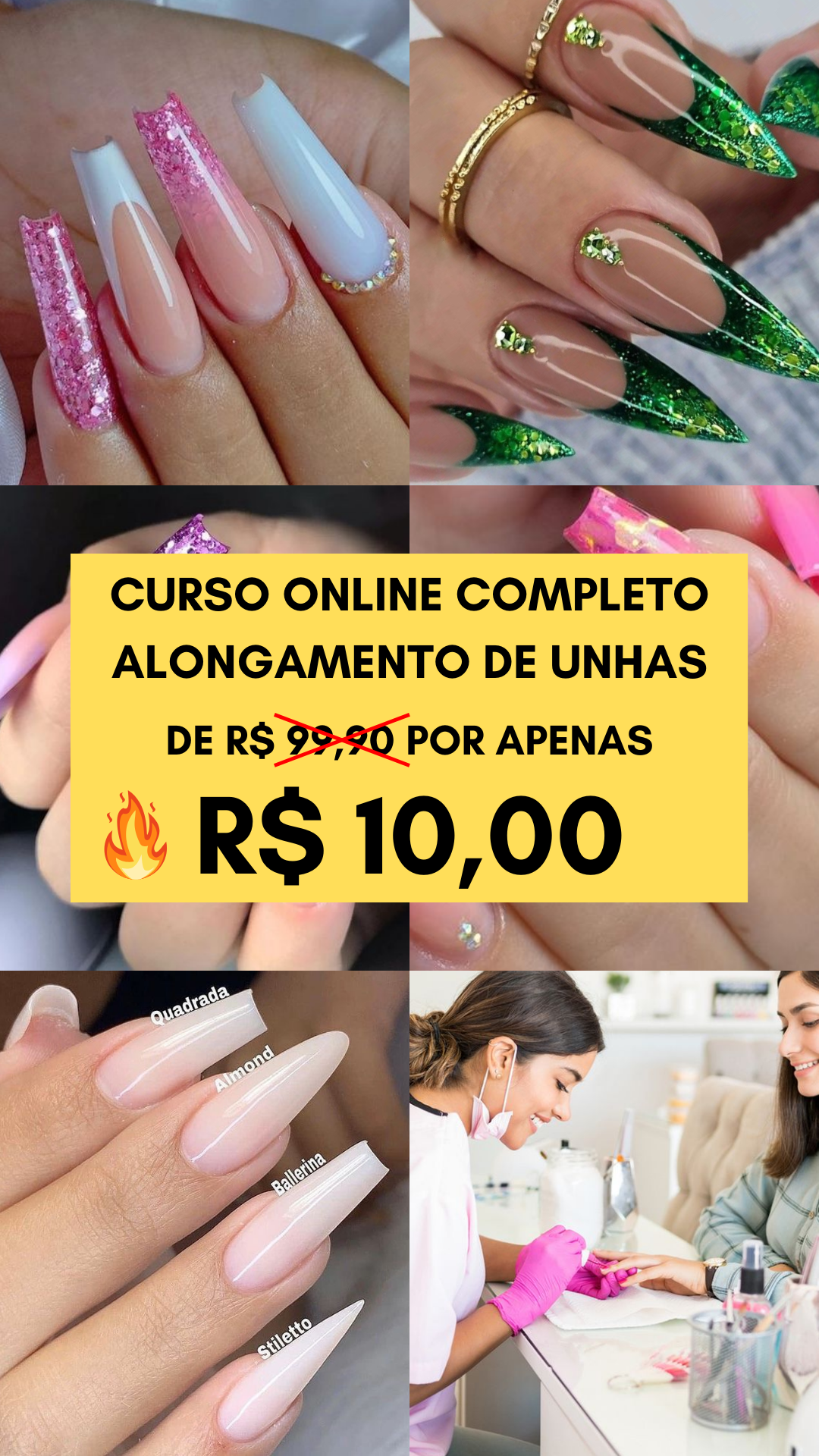 Curso Alongamento de Unhas - 15 em 1 Por Beleza Academy