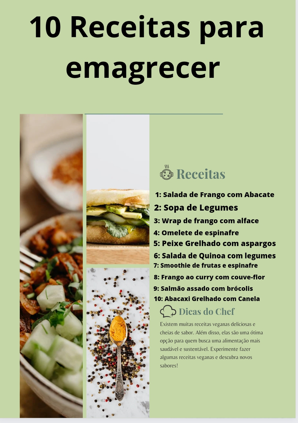 10 Receita para emagrecer