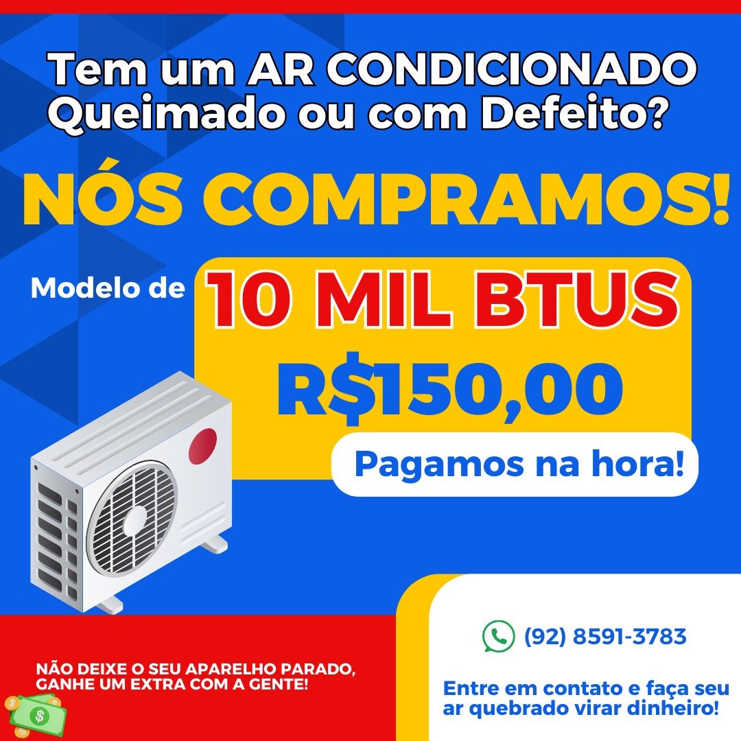 Compro ar condicionado queimado