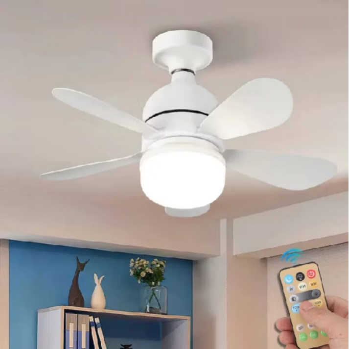 Ventilador de teto Com Luz para Pequenos Espaços (6 Hélices) Controle Remoto Bivolt LED 11