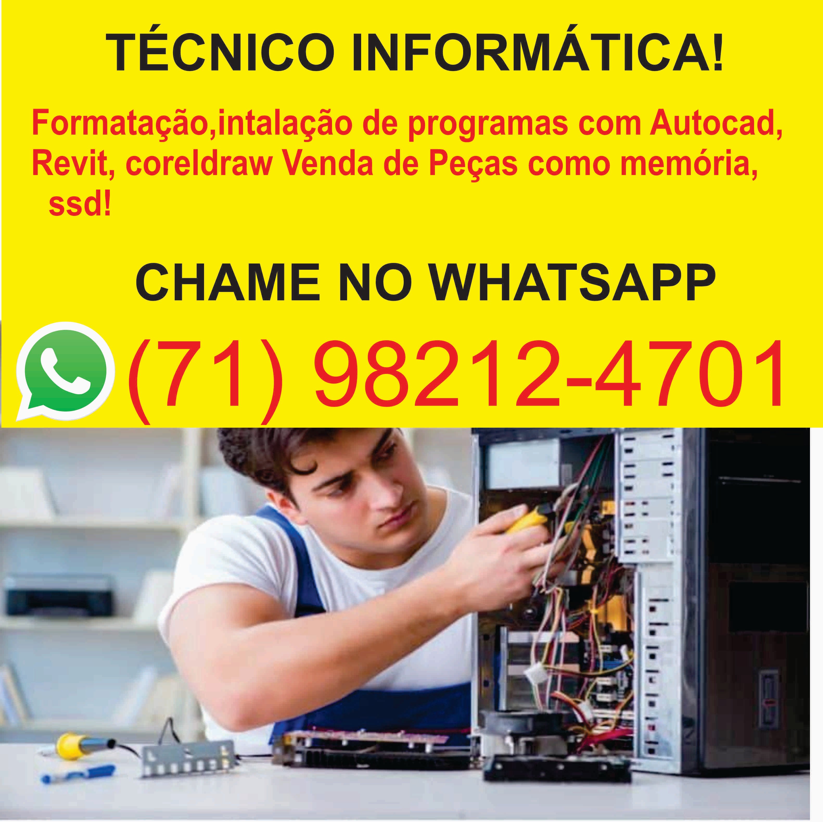 Técnico de informática domicílio Salvador