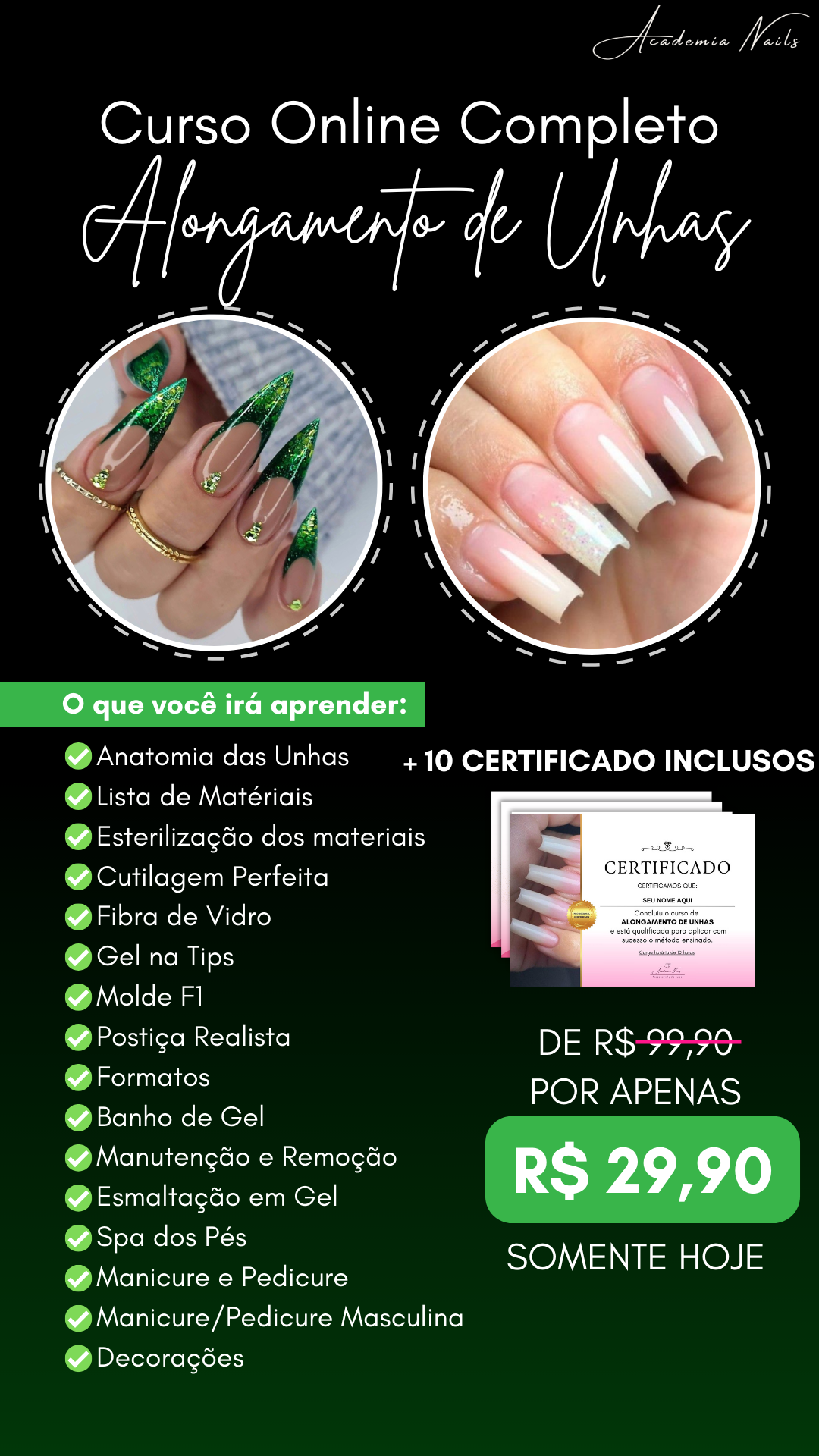 Curso de alongamento de unhas