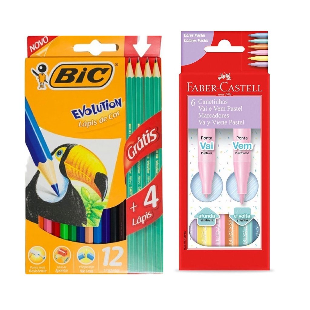 Kit material escolar feminino fofo 10 itens