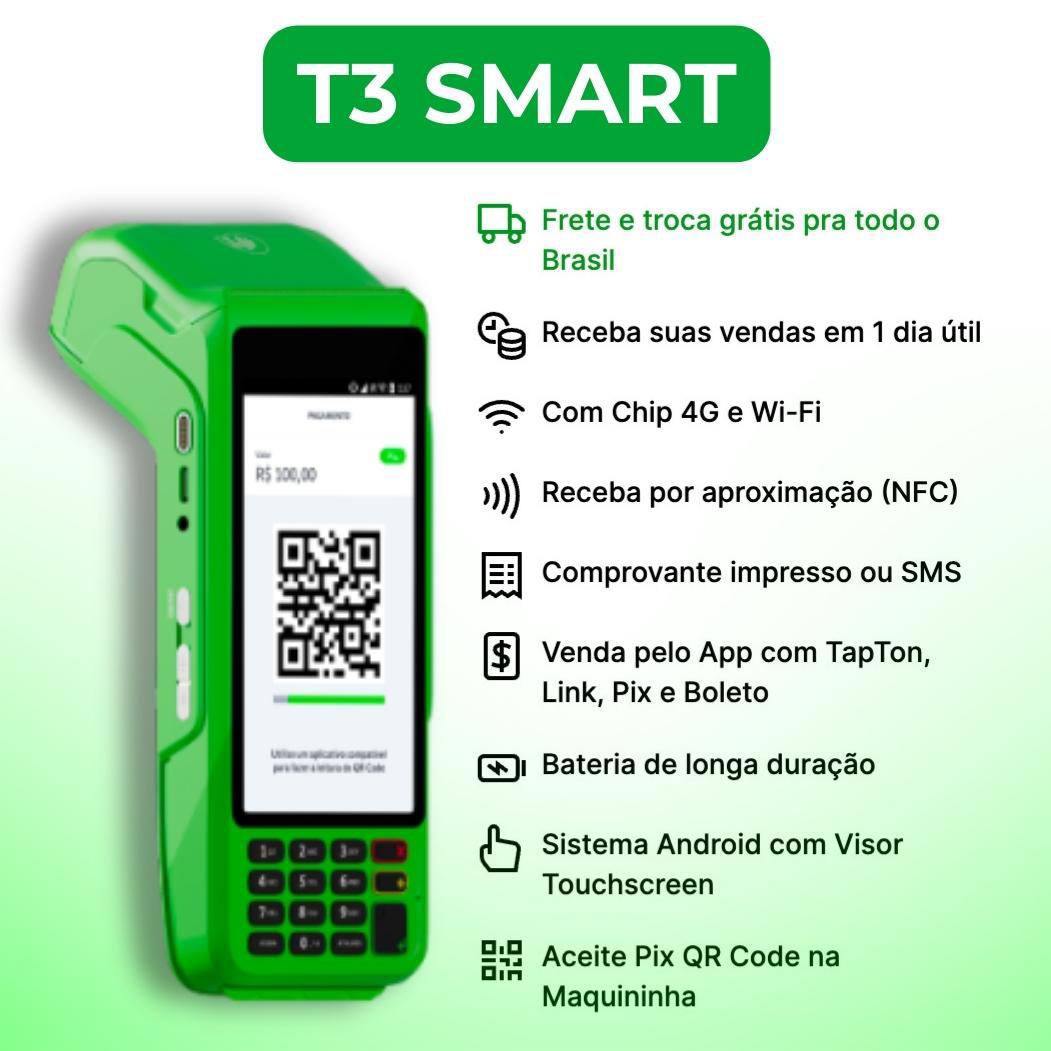 Maquininha Ton - Modelo T3 Smart