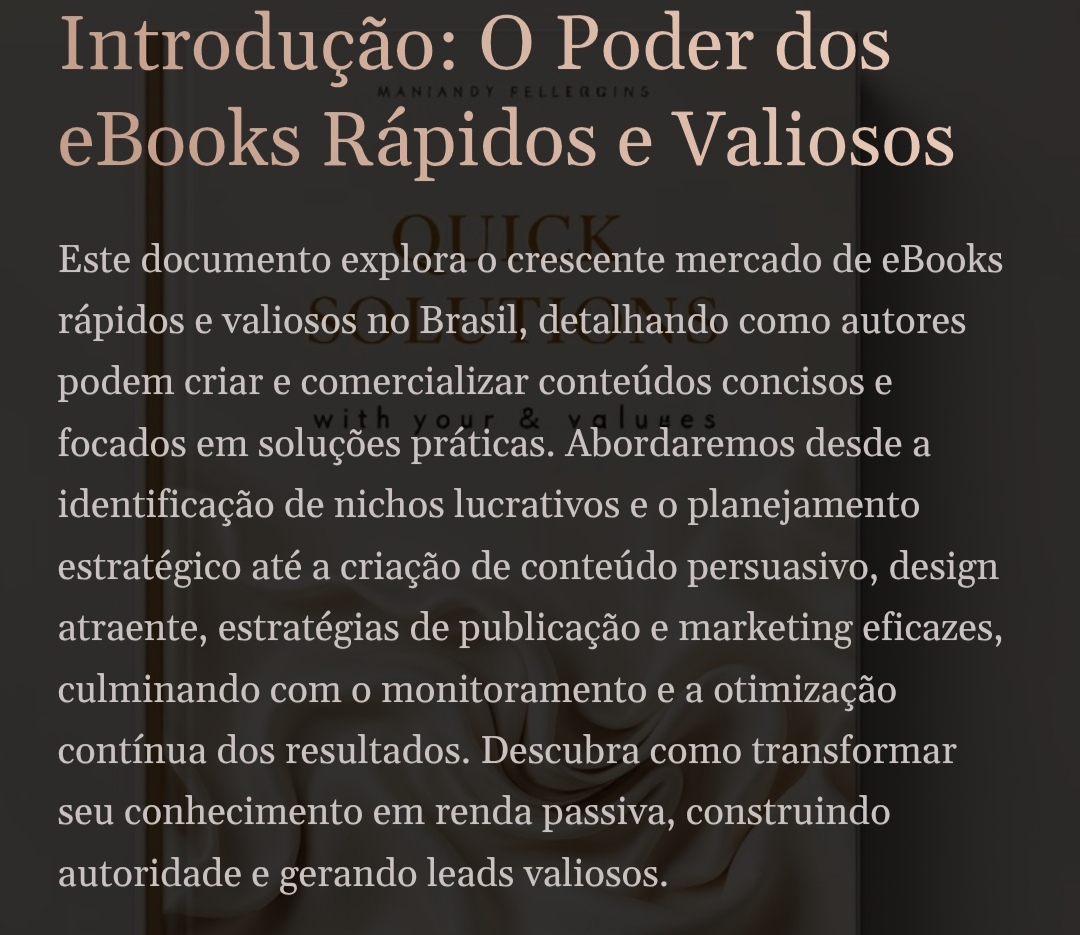 O Poder dos eBooks Rápidos e Valiosos