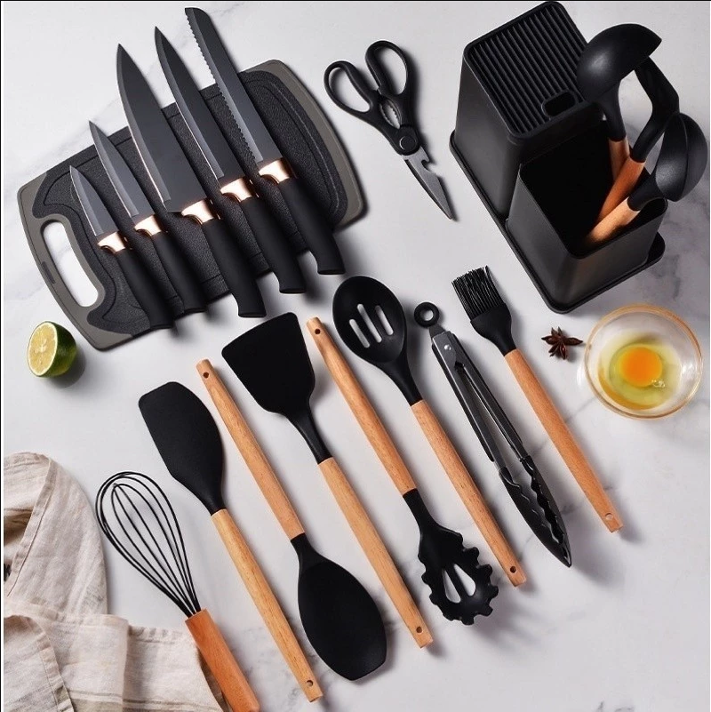 Promoção Kit Utensilios De Cozinha De Silicone