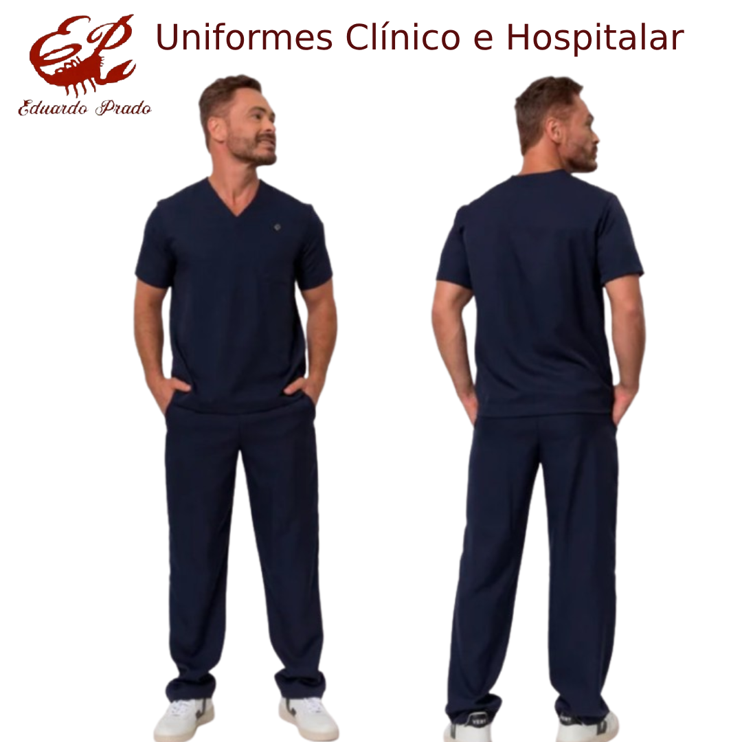 Pijama Cirúrgicom Masculino Preto