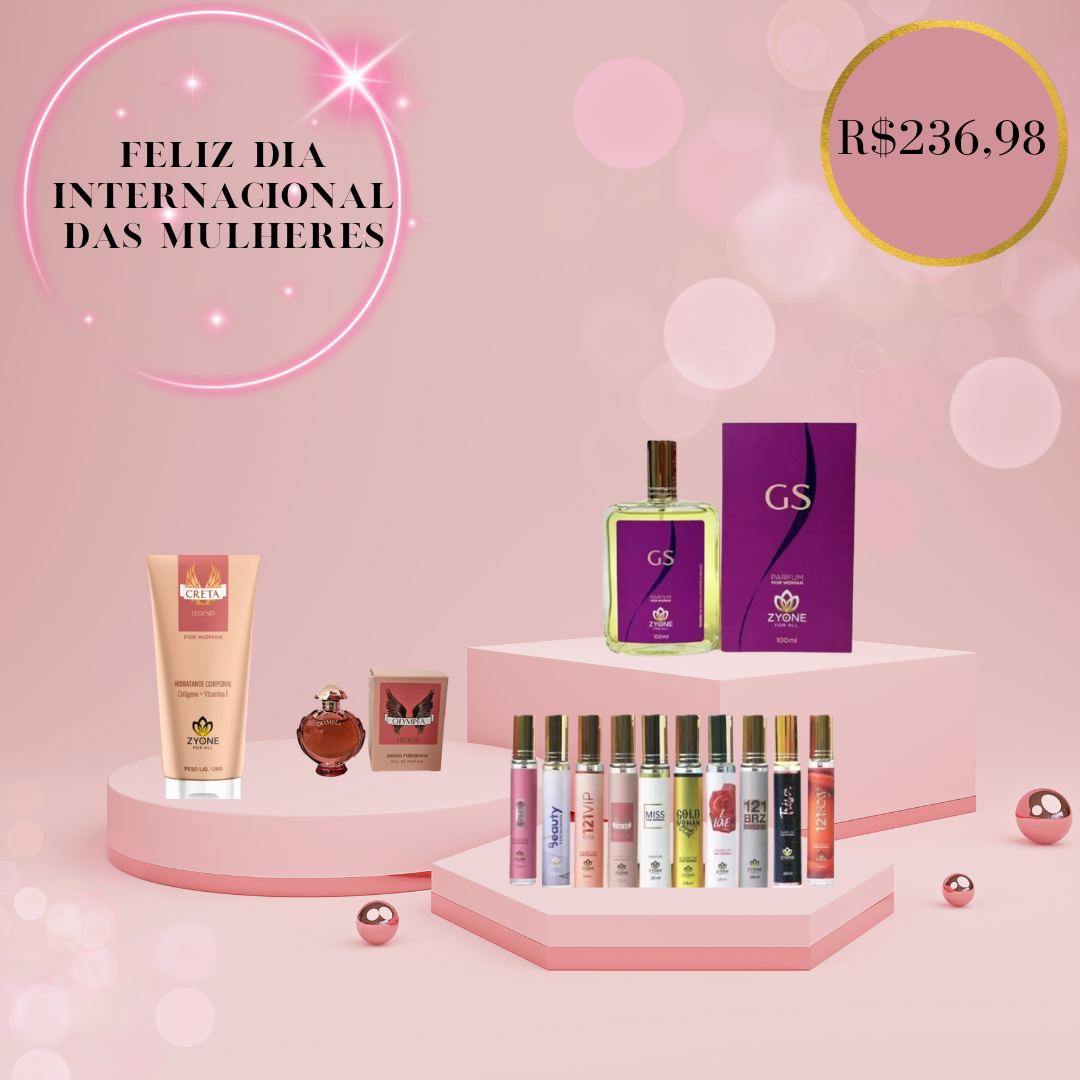 Kit de perfume e hidratante feminino