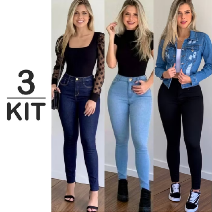 Kit 3 calça feminina