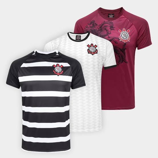 Kit 3 camisas do Corinthians retrô