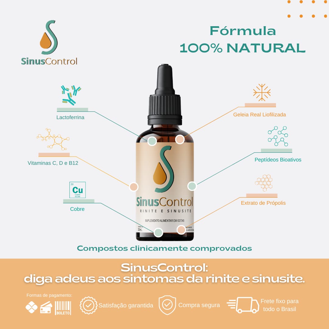 Sinus control: tratamento natural para rinite e sinusite