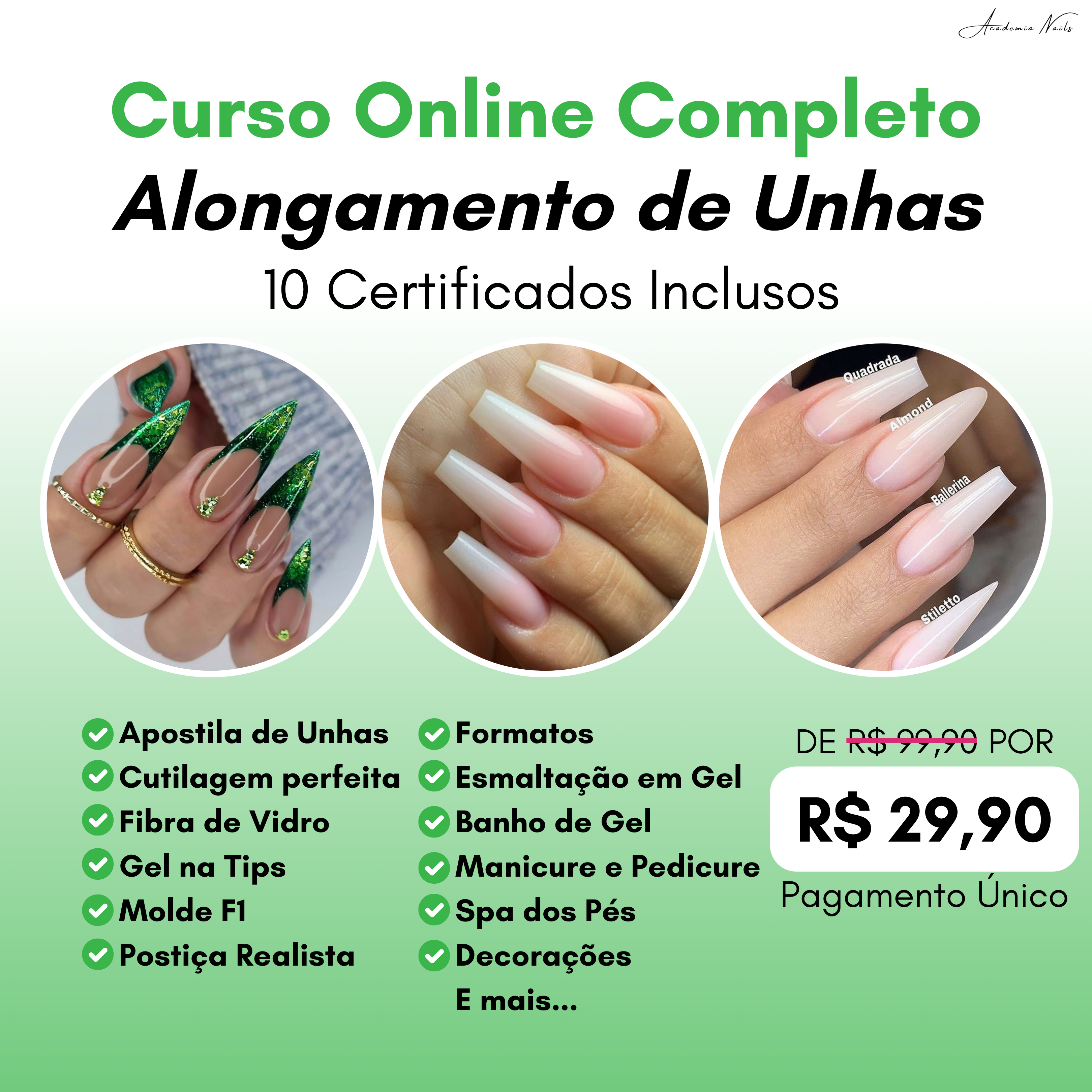 Curso de alongamento de unhas completo