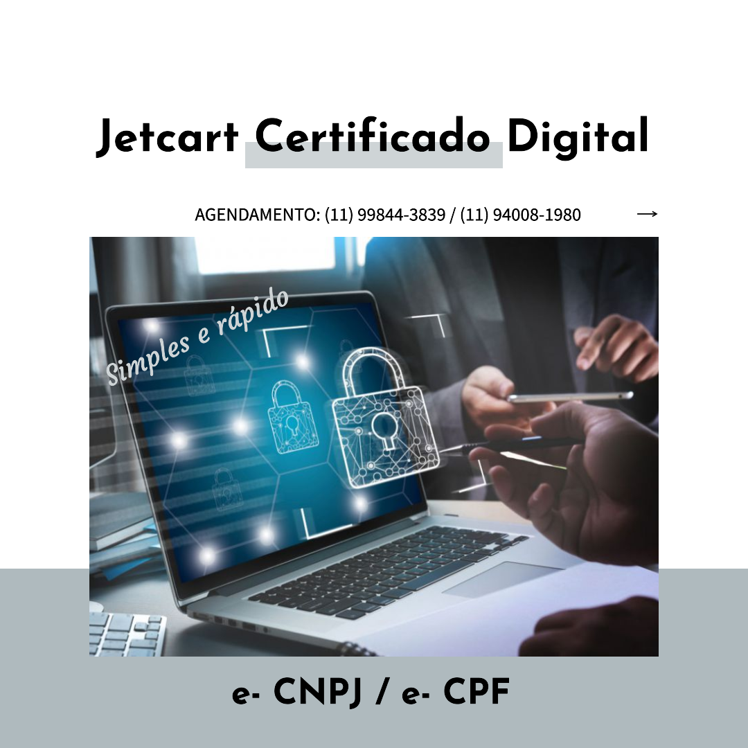 Certificado Digital é na JETCART