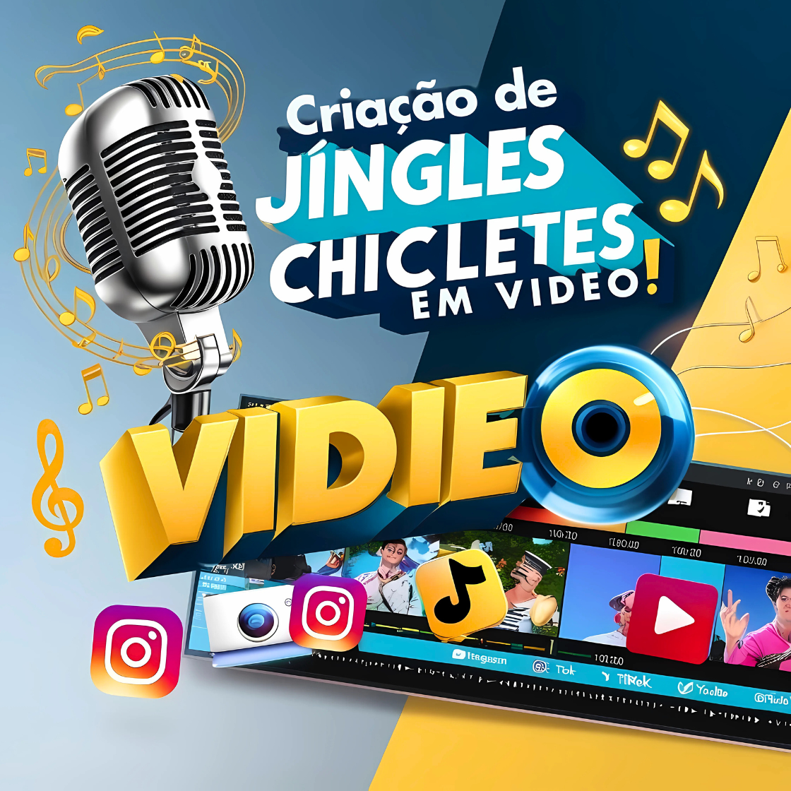 Criação de Jingle chiclete EM VIDEO : Transforme sua Marca em um Sucesso Inesquecível!