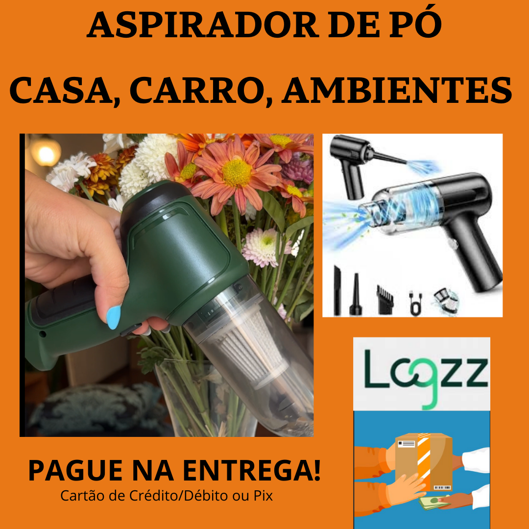 Aspire facilmente! Mini aspirador de pó portátil e potente