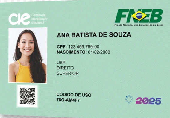 Carteira Nacional Do Estudante Física E Digital