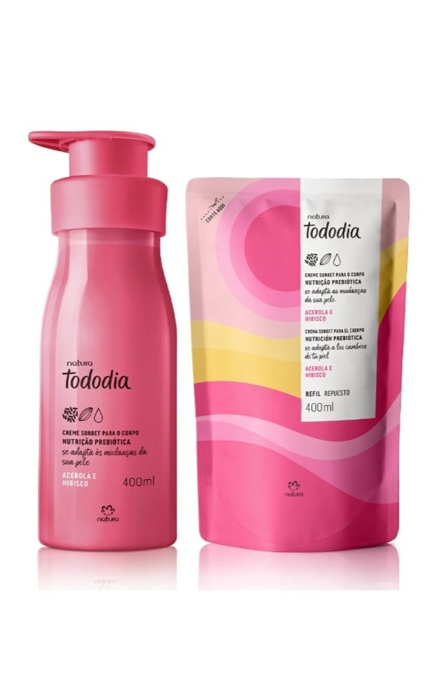 Hidratante + refil acerola e hibisco