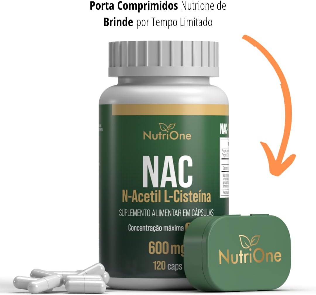 NAC N-Acetil L-Cisteína 600mg 120 Cápsulas - Nutrione