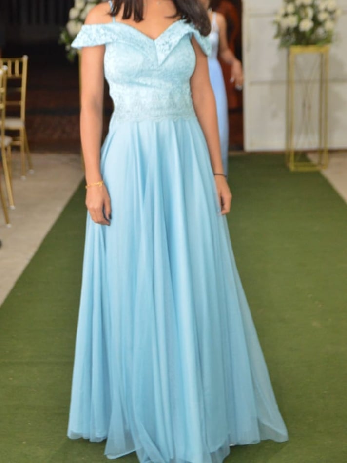 Vestido longo Azul Serenity -Madrinha