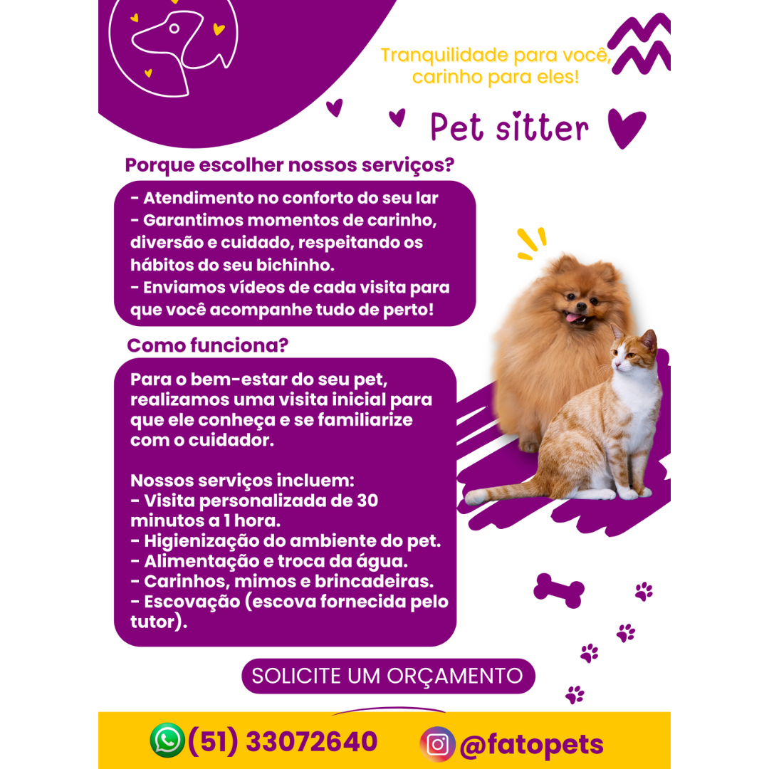 Pet sitter/Babá de Pet