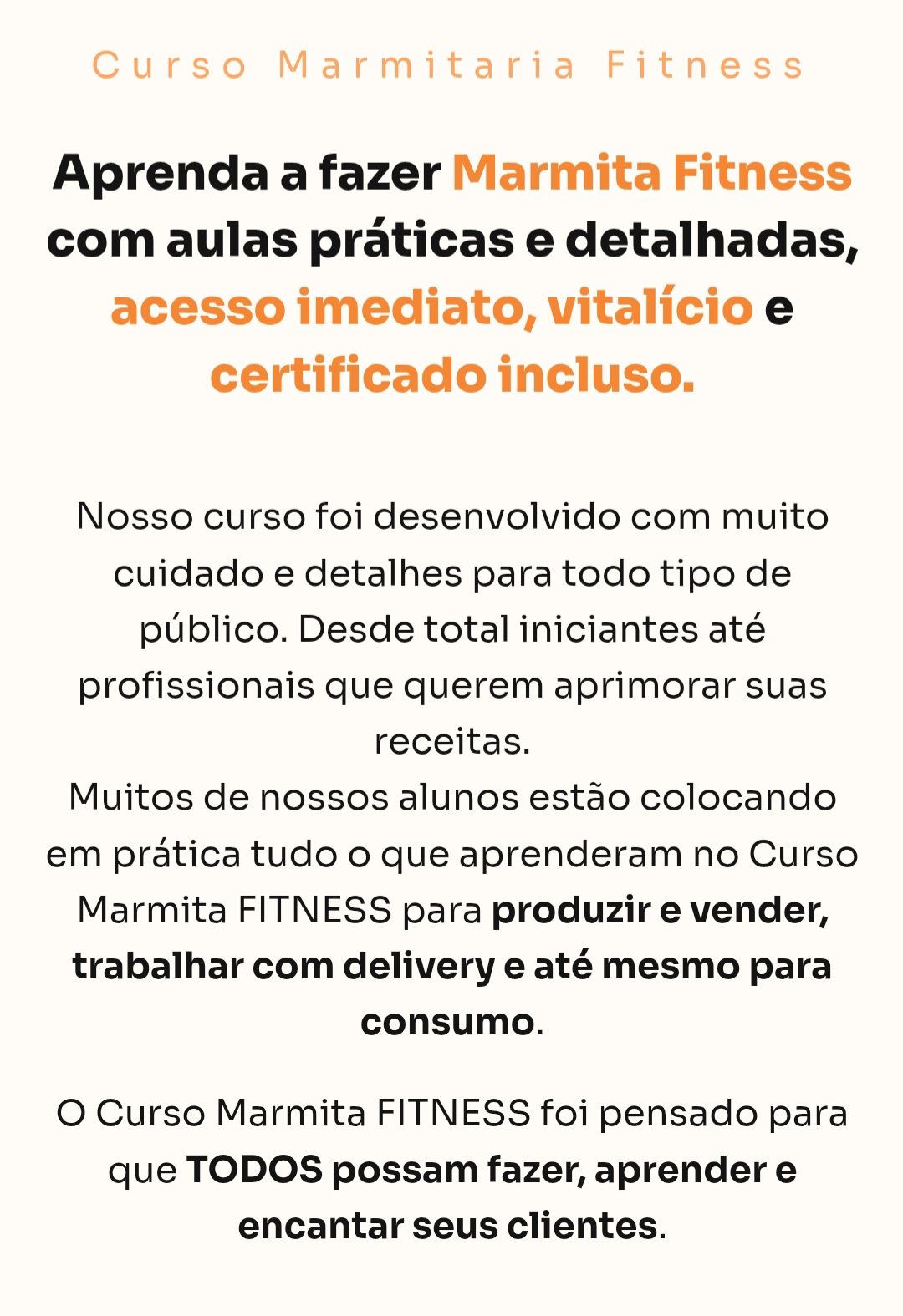 Curso de Marmita Fitness