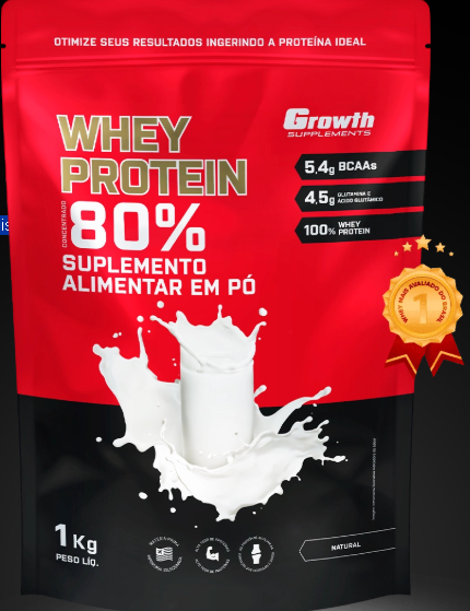 Whey Protein Growth. Proteína Do Soro Do Leite Pura