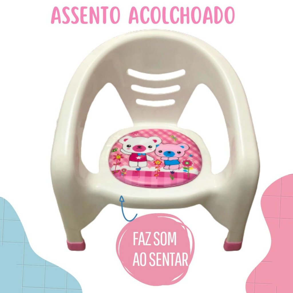 Cadeirinha de alimentação para bebê - portátil com som