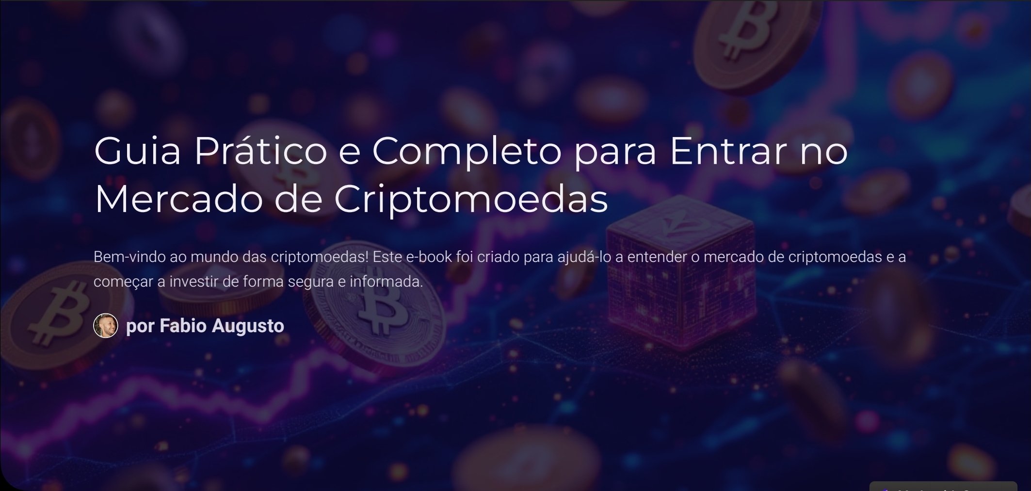 E-book Guia Prático e Completo para Entrar no Mercado de Criptomoedas