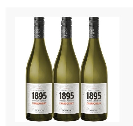 Kit de Vinhos Brancos Argentinos Norton 1895 Chardonnay c/3 garrafas 750ml