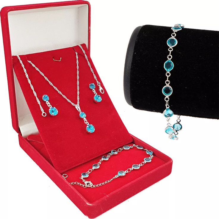 Kit Colar Feminino + Pulseira + Conjunto Brinco P / Presente