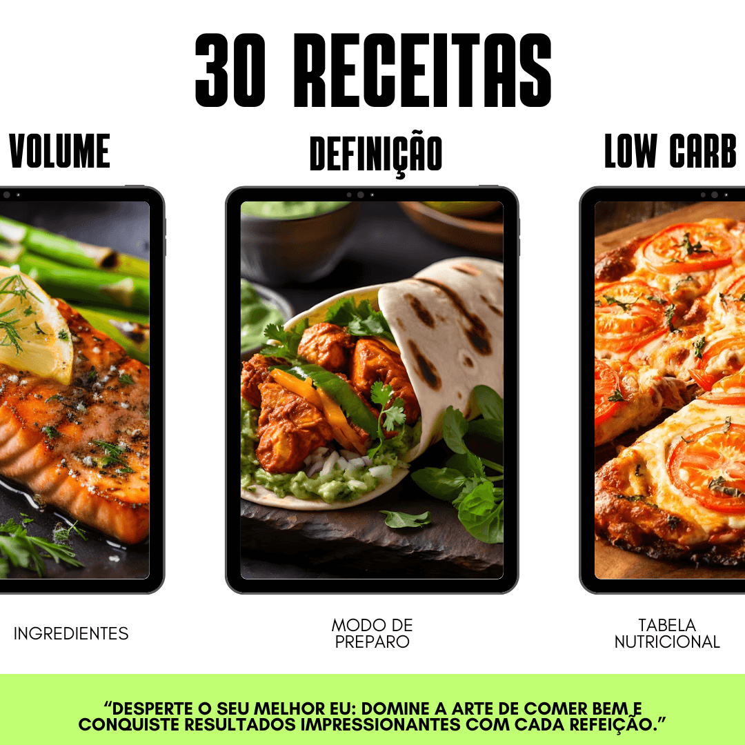 Ebook 30 Receitas - Volume Definição Low Carb