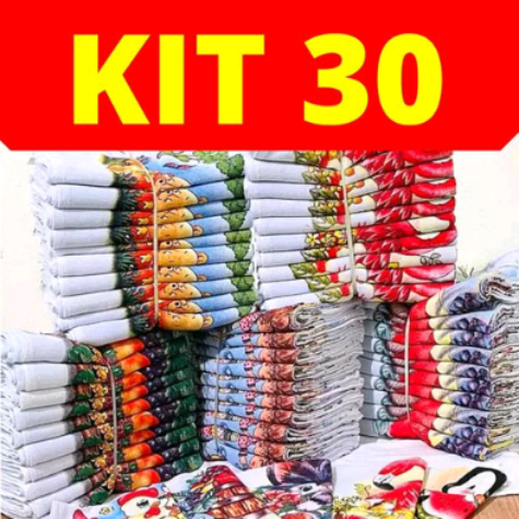 Kits 30 unidades de panos de prato