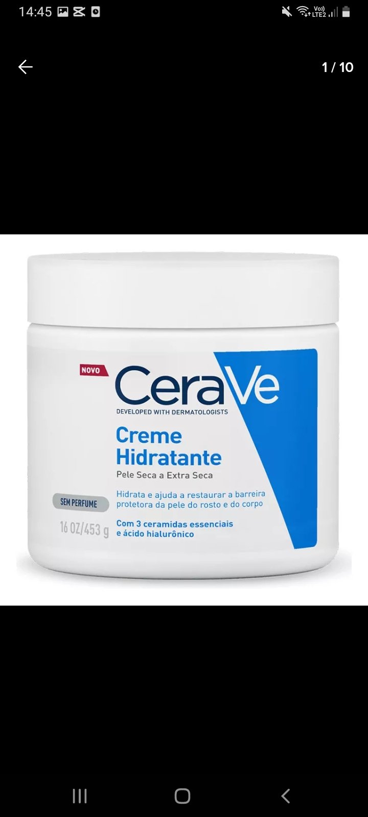 Creme Hidratante Textura Cremosa 454 G Cerave