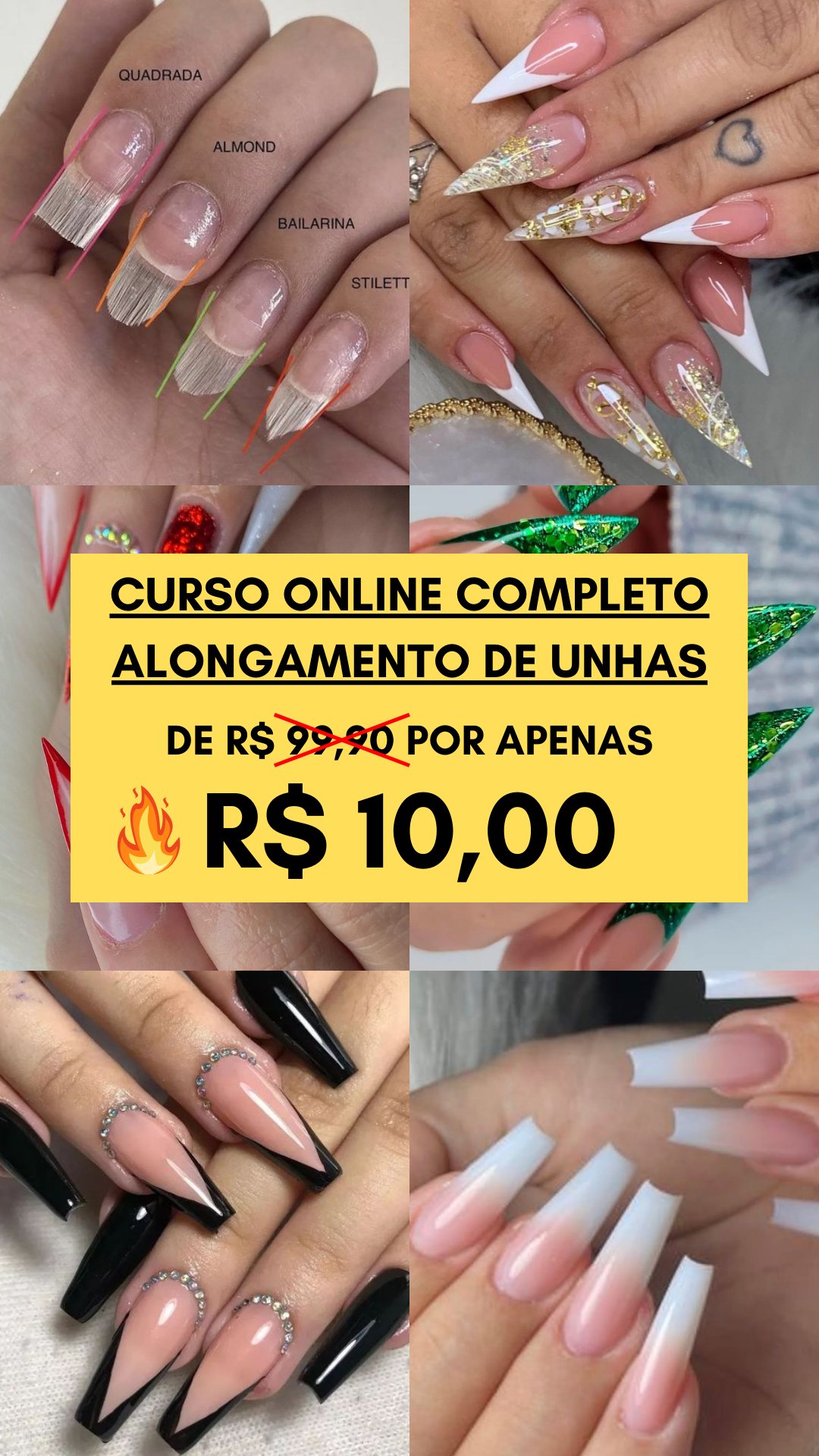 Curso Completo de Alongamento de Unhas