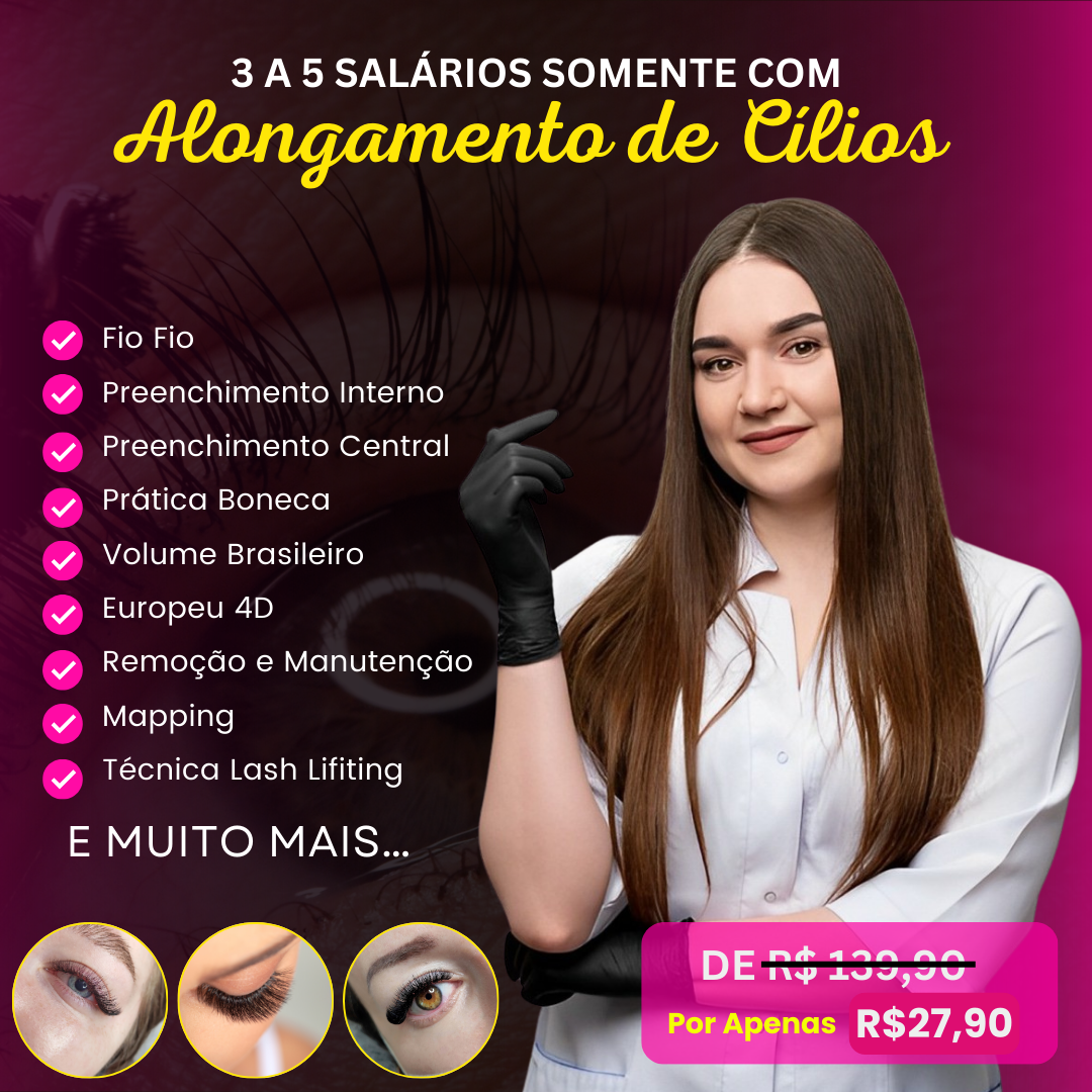 Cuso de Cilios - Torne-se uma Profissional