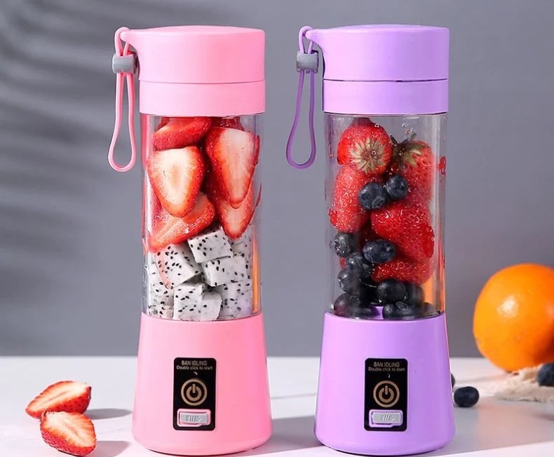 Mini liquidificador portátil shake 6 lâminas com cabo usb