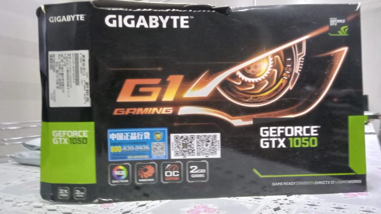 GeForce GTX 1050 G1 Gaming 2GB - Excelente Estado, com Caixa e Manuais