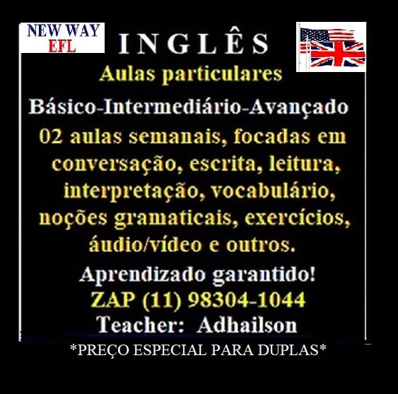 Aulas particulares de inglês (Básico ao