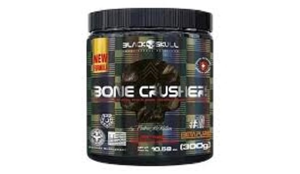 Pré Treino Bone Crusher 300g Pote 60 Doses - Black Skull - 60 doses pelo preço de 30 doses