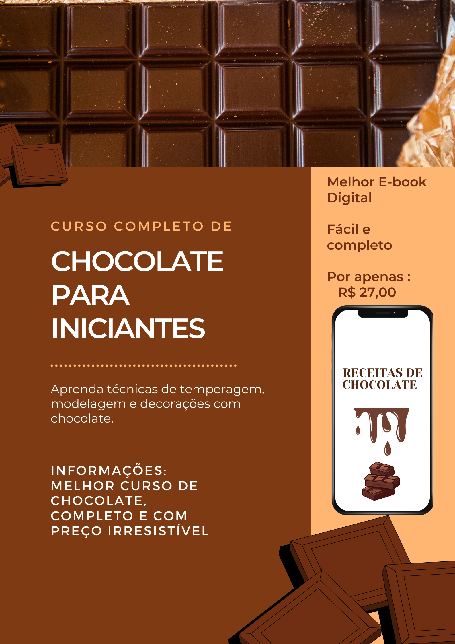 Curso de Chocolate : O Mais completo e com Melhor preço.