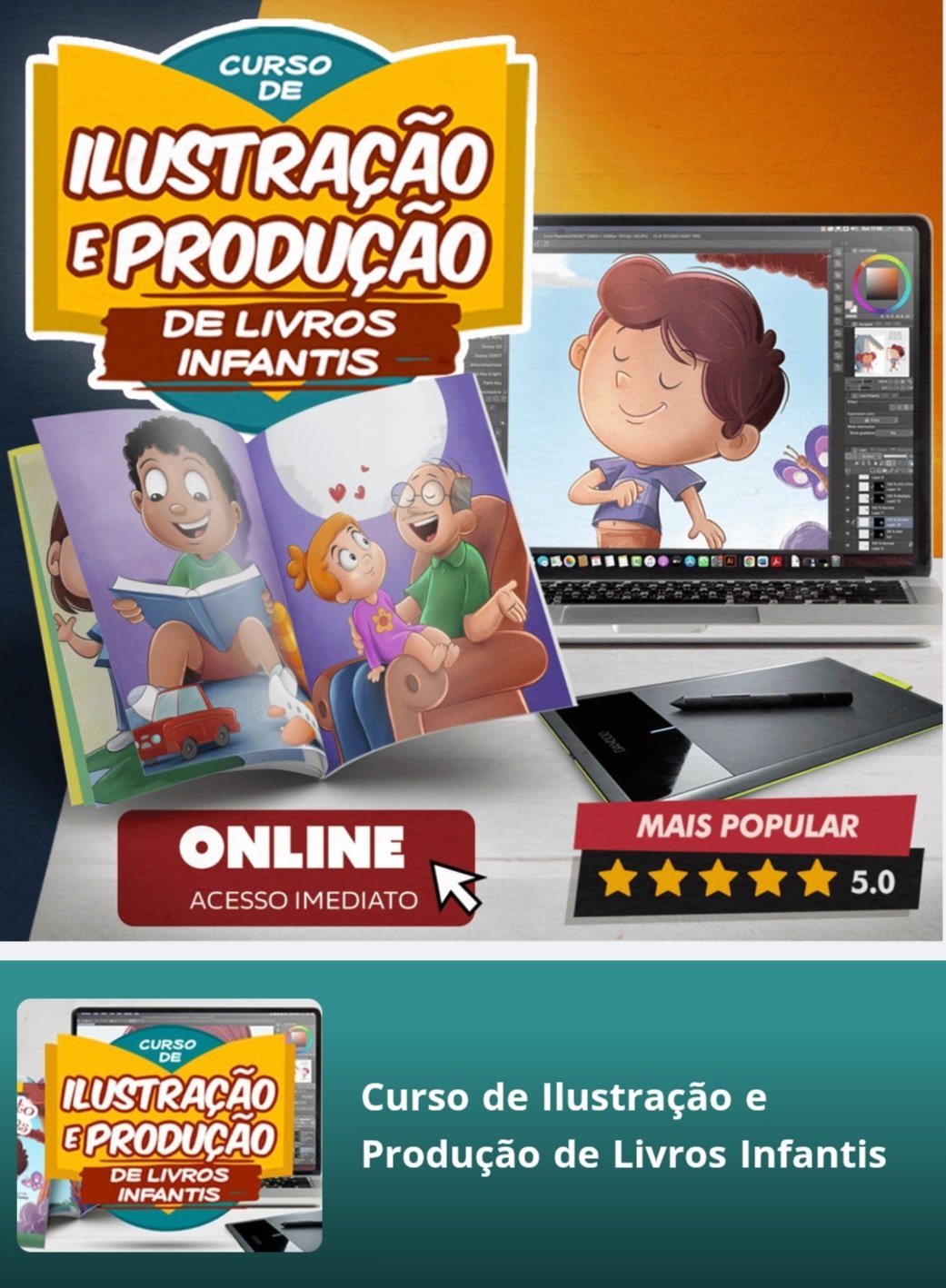 Curso para ilustração e produção de livros infantis.