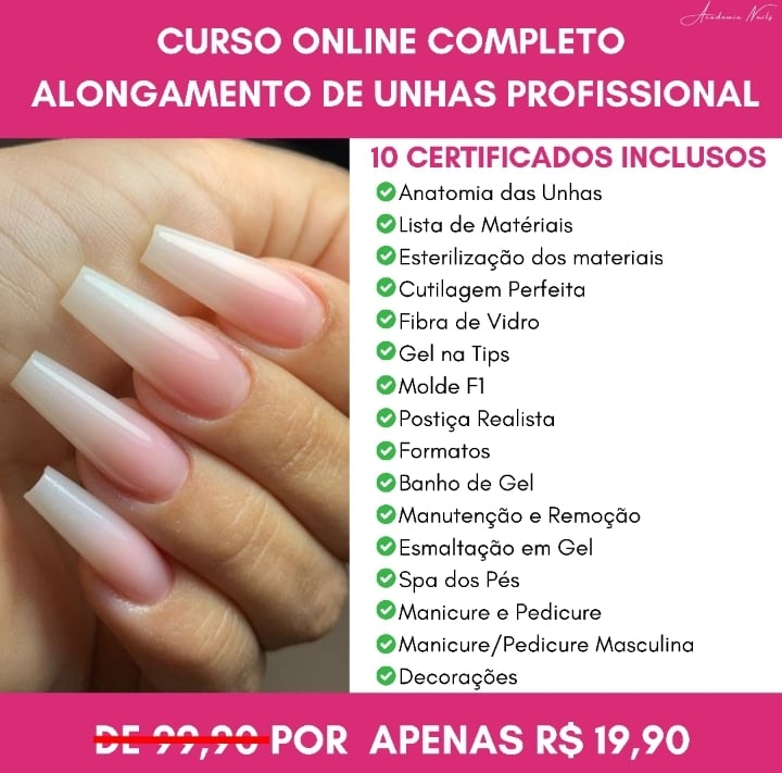 Nail Designer Profissional - Curso Completo Alongamento de Unhas