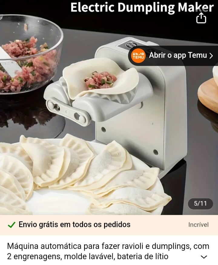 Máquina automática pra fazer ravioli