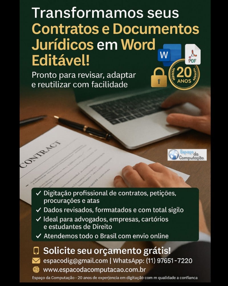 Digitação de Contratos e...