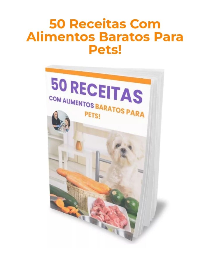 Ebook com 50 receitas para pets com ingredientes baratos