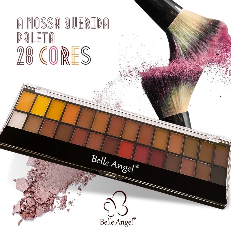 Paleta de sombra 28 cores - Belle Angel