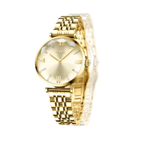 Gold Watch Woman Fashion