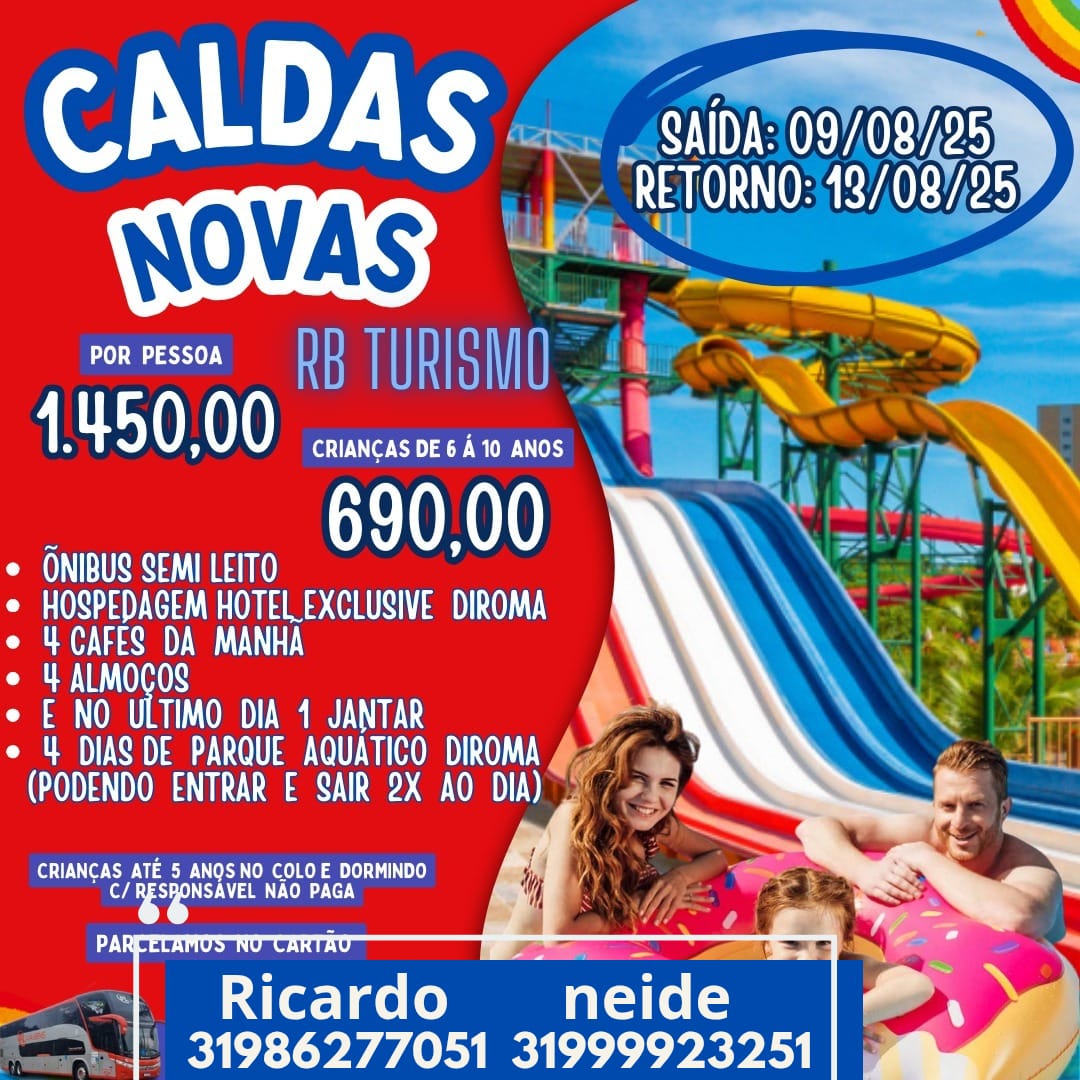 Pacote De Viagem Para Caldas Novas Rb Turismo