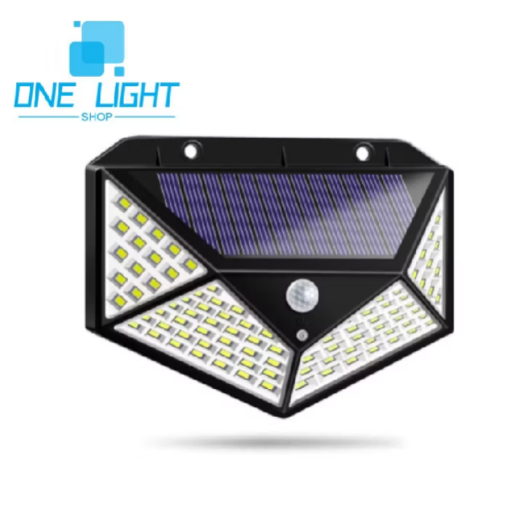 100 LED Luminária energia solar