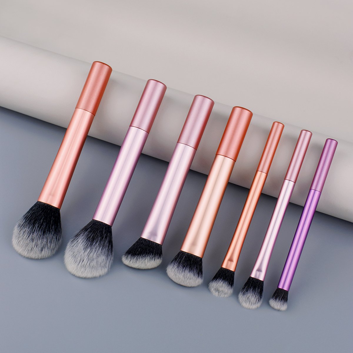 Conjunto De Pincéis De Maquiagem Com 7 Peças , Pincel De blush Pó Corretivo, sombra